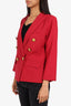 Smythe Red Wool Double Breasted Blazer Size 12