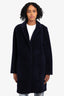 Soia & Kyo Navy Blue Wool Coat Size S