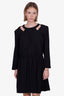 Sonia Rykiel Black Long-sleeve Cutout Mini Dress Size 40