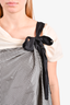 SportMax Black/White Gingham Silk Bow Dress Size 4 US
