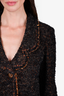 St. John Black/Brown Cropped Blazer Jacket Size 4