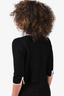 St. John Black Cardigan with White Trim Size 2