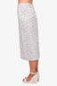 St. John Black/Cream Tweed Midi Skirt Size 6
