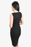 St. John Couture Black Shimmer Patterned Midi Dress Size 2