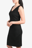 St. John Couture Black Shimmer Patterned Midi Dress Size 2