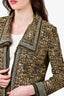 St. John Couture Green/Gold Cardigan Size 4