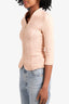 St. John Orange Tweed 3/4 Sleeve Zip Cardigan Size 0