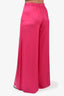 St. John Pink Silk Wide Legged Side Split Trousers Size 4
