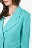 St. John Turquoise Wool Knit Blazer Size 6