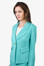 St. John Turquoise Wool Knit Blazer Size 6