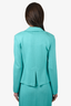 St. John Turquoise Wool Knit Blazer Size 6