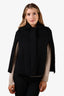 Stella McCartney Black Wool Cape Jacket Size 34