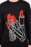 Stella McCartney Black Wool Lipstick Graphic Sweater Size 42