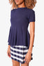 Stella McCartney Blue Cashmere Short Sleeve Sweater Size 40