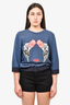 Stella McCartney Blue Flower Print Sweater Size 42