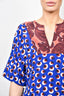 Stella McCartney Blue/White Patterned Blouse Size 38