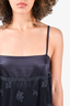 Stella McCartney Navy Silk/Lace Sleeveless Dress Size 38
