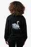 Stella McCartney Navy/White Wool Swan Embroidered Baseball Jacket Size 38