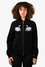 Stella McCartney Navy/White Wool Swan Embroidered Baseball Jacket Size 38