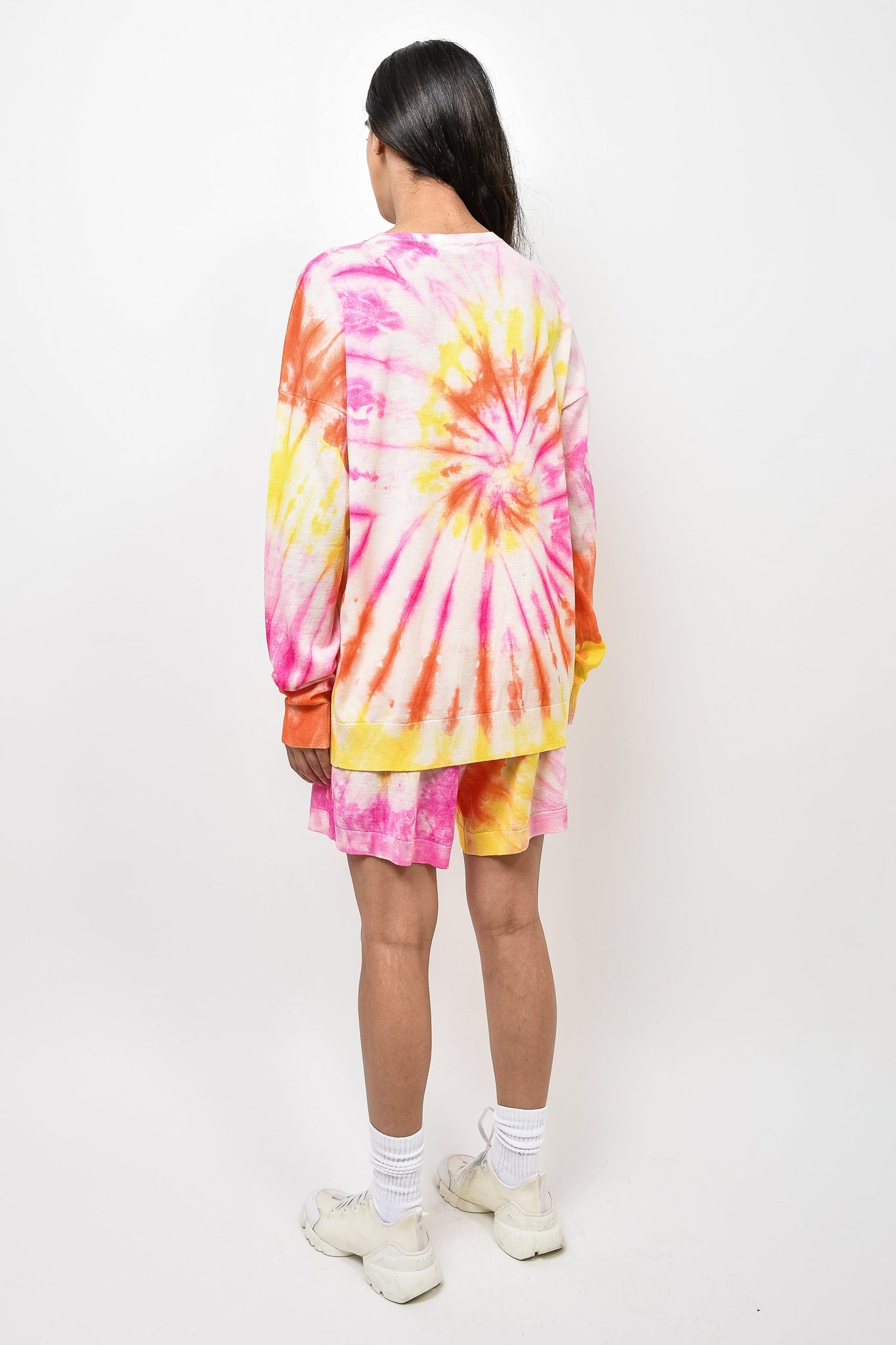 Stella McCartney Pink/Yellow Tie Dye Top Size 46 + Matching Shorts Set Size 38