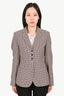 Stella McCartney Red/Black/Cream Houndstooth Blazer Size 40