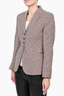 Stella McCartney Red/Black/Cream Houndstooth Blazer Size 40