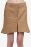 Stella McCartney Tan Trouser Style Mini Skirt Size 38