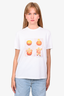 Stella McCartney White Cotton 'Mandarin Orange' T-Shirt Size 38