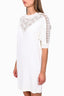 Stella McCartney White Lace Detailed 3/4 Sleeve Mini Dress Size 38
