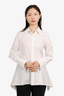 Stella McCartney White Long Sleeve Side Detail Button Down Top Size 38