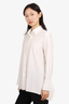 Stella McCartney White Long Sleeve Side Detail Button Down Top Size 38