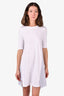 Stella McCartney White and Blue Stripe T-Shirt Dress Size 36