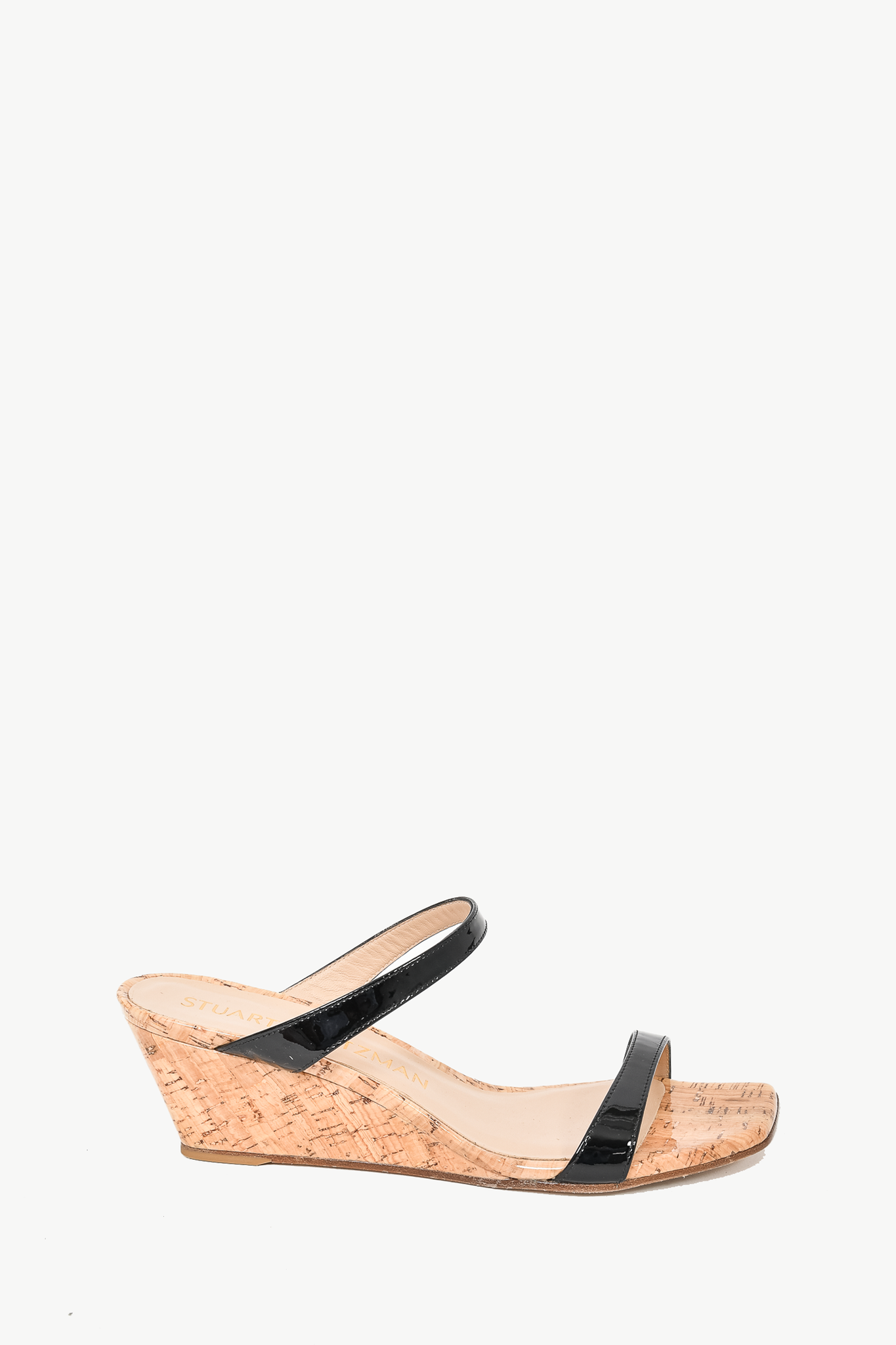 Stuart weitzman top black wedges