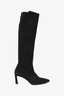 Stuart Weitzman Black Suede Knee High Heeled Boots Size 5.5