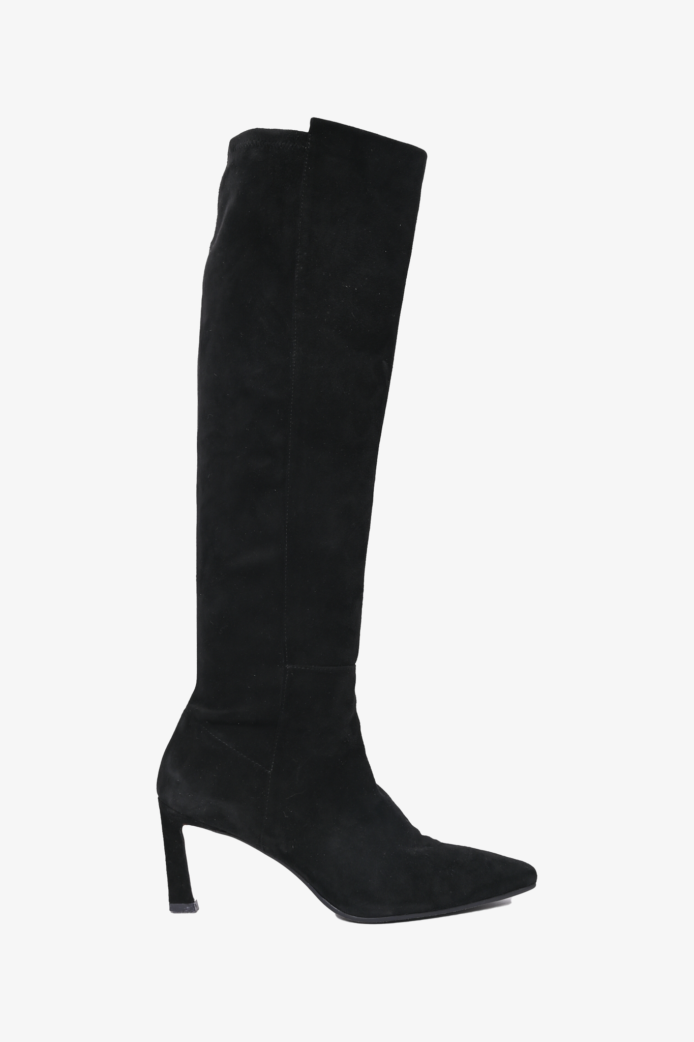 Stuart Weitzman Black Suede Knee High Heeled Boots Size 5.5 Mine