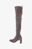 Stuart Weitzman Grey Suede Highland Boots Size 9