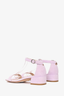 Stuart Weitzman Lilac Suede Squared Sandals Size 7.5