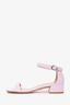 Stuart Weitzman Lilac Suede Squared Sandals Size 7.5