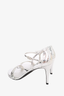 Stuart Weitzman Silver Metallic Strappy Sandals Size 9.5