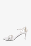 Stuart Weitzman Silver Metallic Strappy Sandals Size 9.5