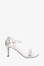 Stuart Weitzman Silver Metallic Strappy Sandals Size 9.5