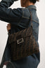 Fendi Brown FF Zucca Canvas Square Baguette Shoulder Bag