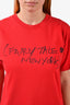 Supreme Red Cotton 'Fairy Tale New York' T-Shirt Size M