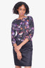 Ted Baker Multicolour Three Quarter Sleeve Floral Dress Size 0