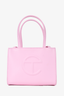 Telfar Pink Faux Leather Small Crossbody Bag