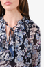 Temperley London Blue Printed "Lost at Sea" Blouse Size 6