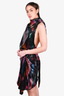 The Attico Multicolour Sequin Ruched Halter Mini Dress Size 42