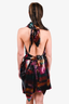 The Attico Multicolour Sequin Ruched Halter Mini Dress Size 42