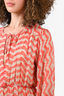 The Kooples Red Sheer Floral Print Dress Size XS