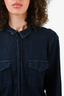 The Kooples Sport Dark Blue Denim Button Down Size L Mens